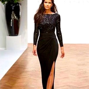 Lauren ralph lauren sequin gown